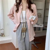 Camisa tipo blusa informal holgada con protección solar